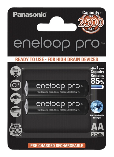 Panasonic akud eneloop pro AA/HR6 2500mAh 2tk.