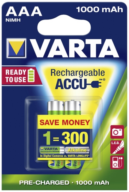 Varta akud 1x2 AAA Ready2Use NiMH 1000mAh Micro