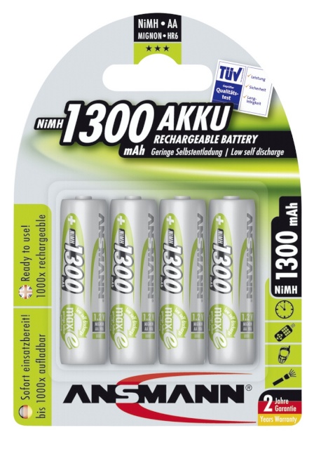 Ansmann akud 1x4 maxE NiMH bat, Mignon AA 1300mAh