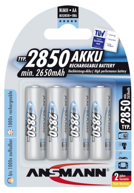 Ansmann akud 1x4 NiMH 2850 Mignon AA 2650mAh