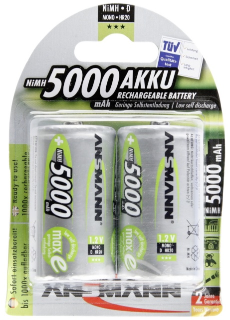 Ansmann akud 1x2 maxE NiMH Mono D 5000mAh
