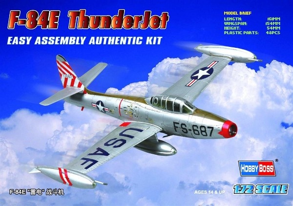 Hobby Boss liimitav mudel F-84E Thunderjet