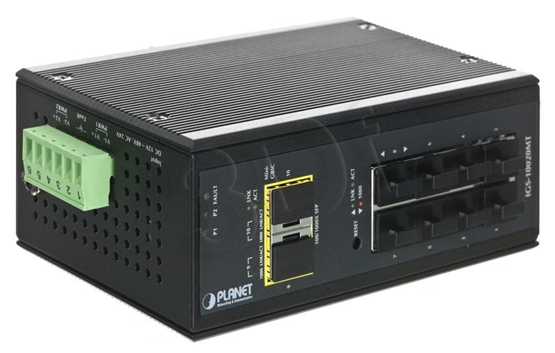 Planet switch IGS-10020MT industrial managed 8xGEth+2xSFP