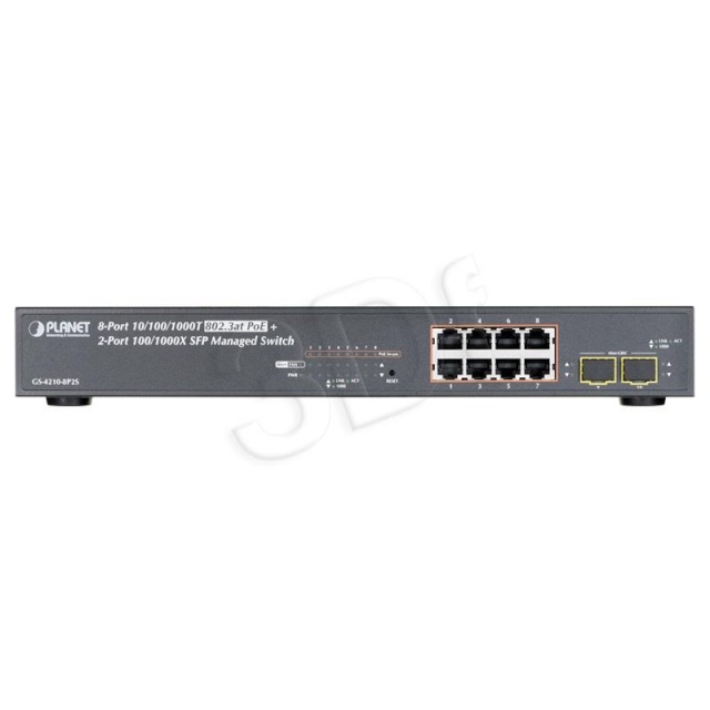 Planet switch GS-4210-8P2S 8p GEth PoE + 2x SFP