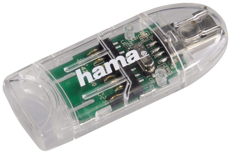 Hama USB 2.0 kaardilugeja 8in1 SD/microSD transparent 91092