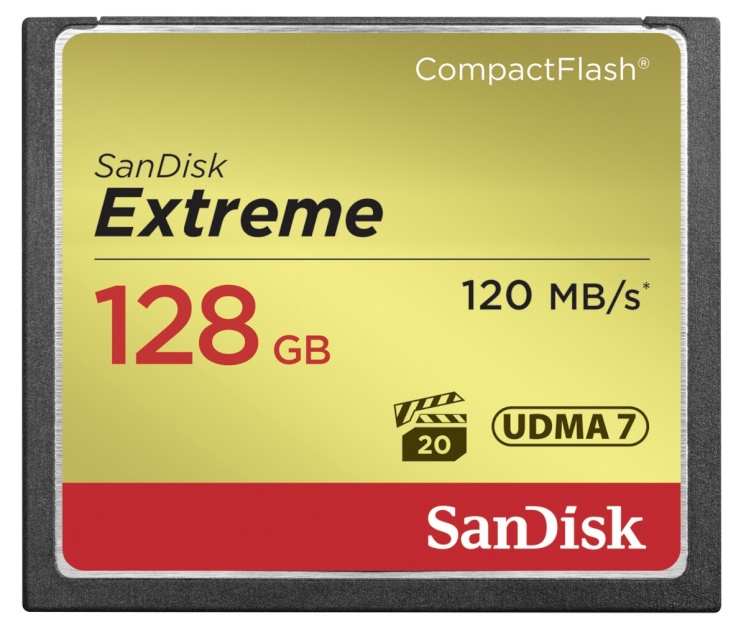 SanDisk mälukaart Extreme CF 128GB 120MB/s UDMA7