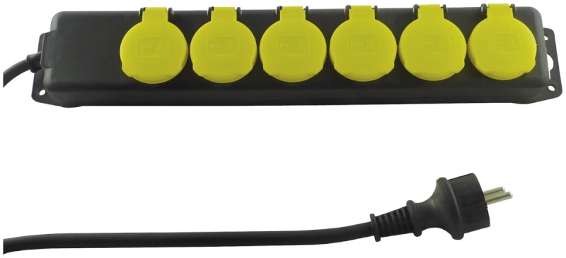 REV pikendusjuhe Multiple Socket Outlet 6-fold IP44, 1.4m