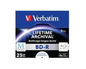 Verbatim toorikud M-DISC BD-R 4x 25GB 5P Jewel Case Printable 43823