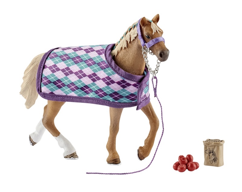 Schleich mängufiguur Horse Club 42360 English Thoroghbred with blanket