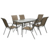 Aiamööbli komplekt DUBLIN laud ja 6 tooli, terasraam