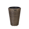 Lillepotiümbris WICKER D28xH40cm, plastikpunutis, värvus: tumepruun