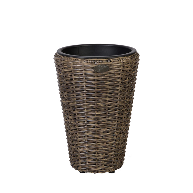Lillepotiümbris WICKER D28xH40cm, plastikpunutis, värvus: tumepruun