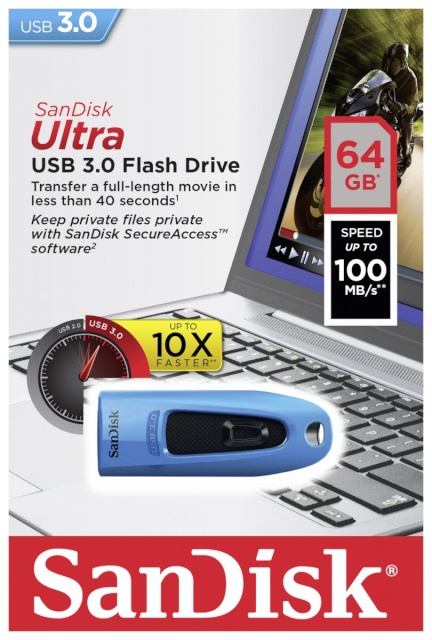Sandisk mälupulk Ultra USB 3.0 64GB SDCZ48-064G-U46B, sinine