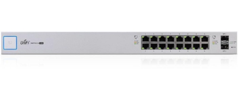 Ubiquiti switch US-16-150W 16port + 2xSFP Gigabit PoE+ or 24V passive 150W UniFi 