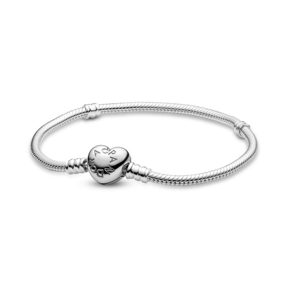 Pandora naiste käevõru HEART CLASP SNAKE CHAIN BRACELET
