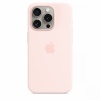Apple kaitsekest Silicone Case with MagSafe for iPhone 15 Pro Light Pink, heleroosa