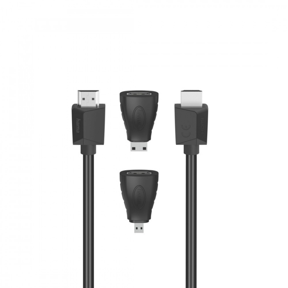 Hama kaabel HDMI 1,5m +adapter