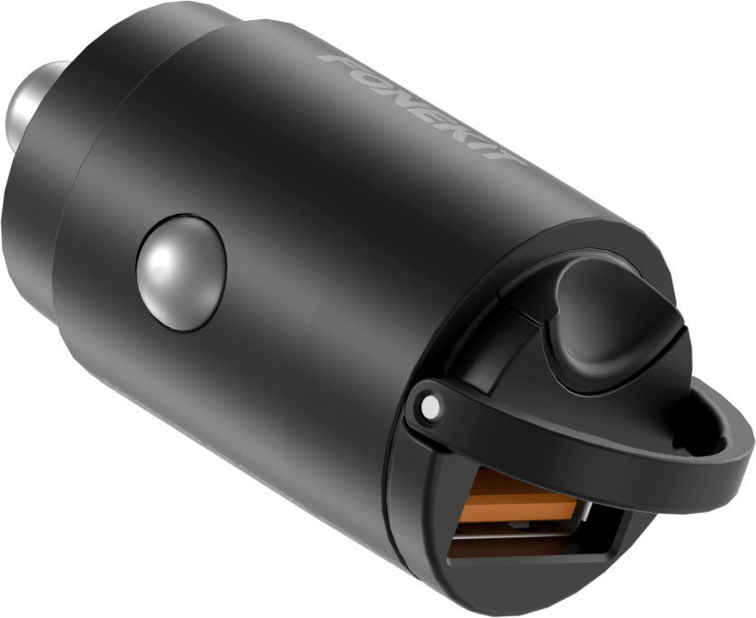 FoneKit autolaadija Travel QC 18W, USB-A, must