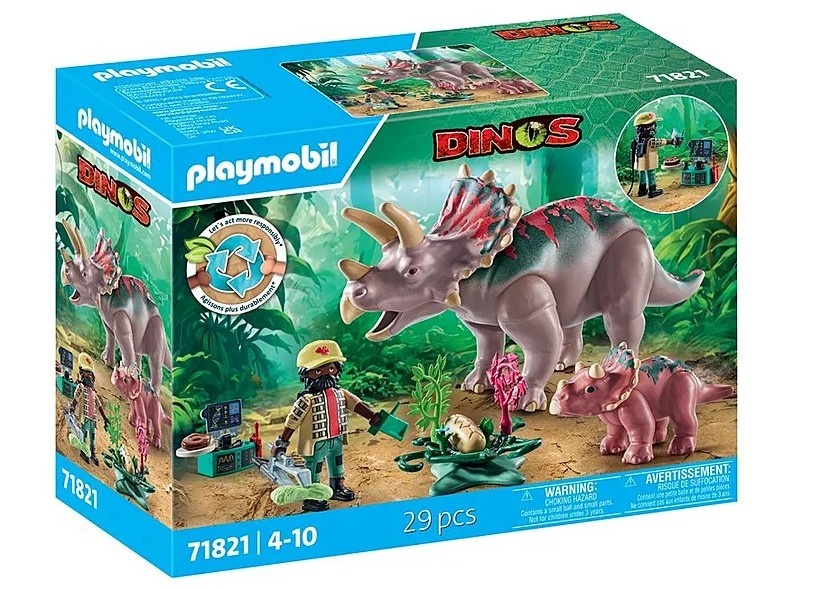 Playmobil klotsid 71821 Set with Dinos 71821 Triceratopsy