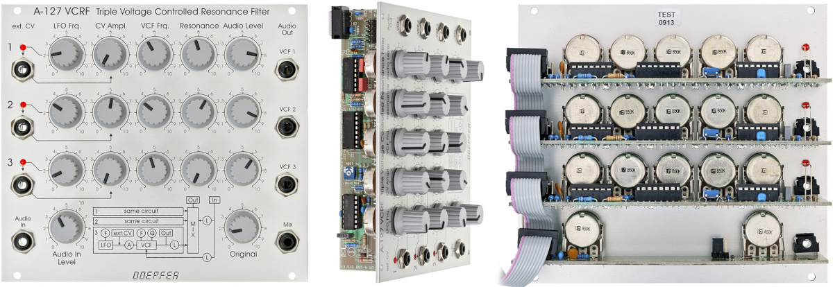 Doepfer A-127 VC kolmekordse resonantsfiltri Eurorack-moodul