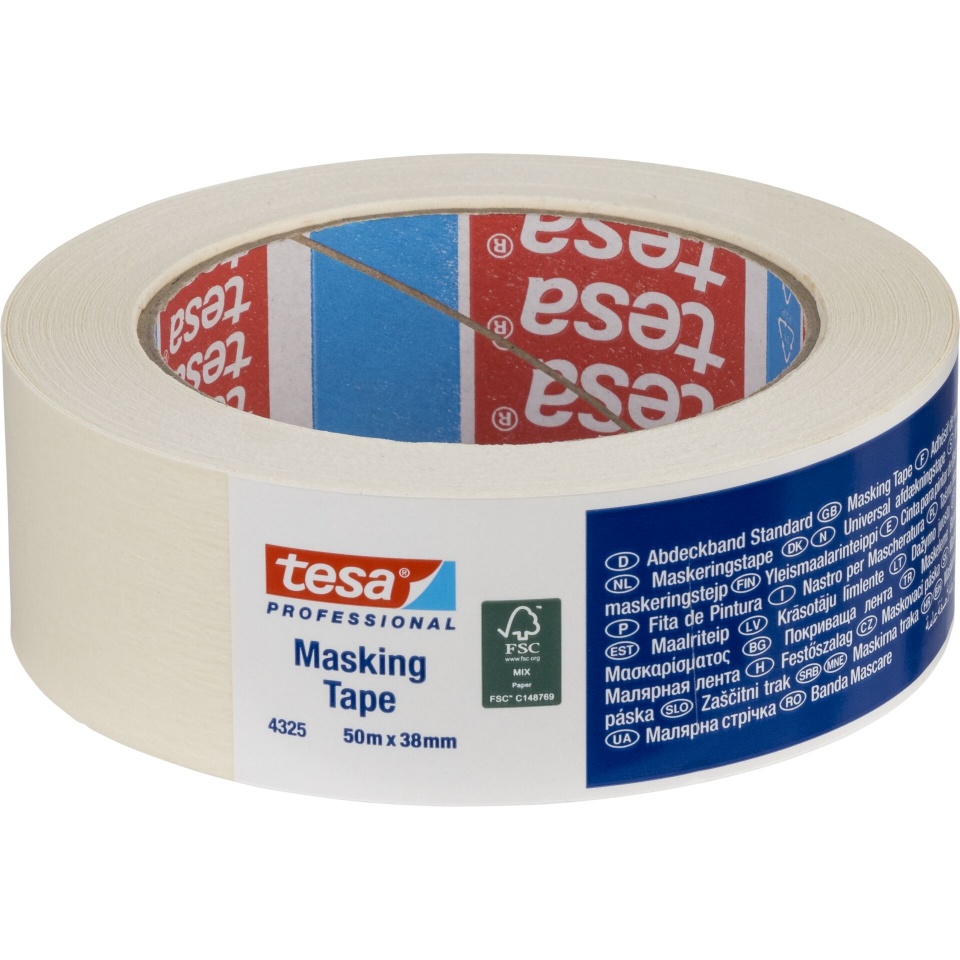 Tesa maalriteip Masking Tape 50m x 38mm General Purpose valge 04325