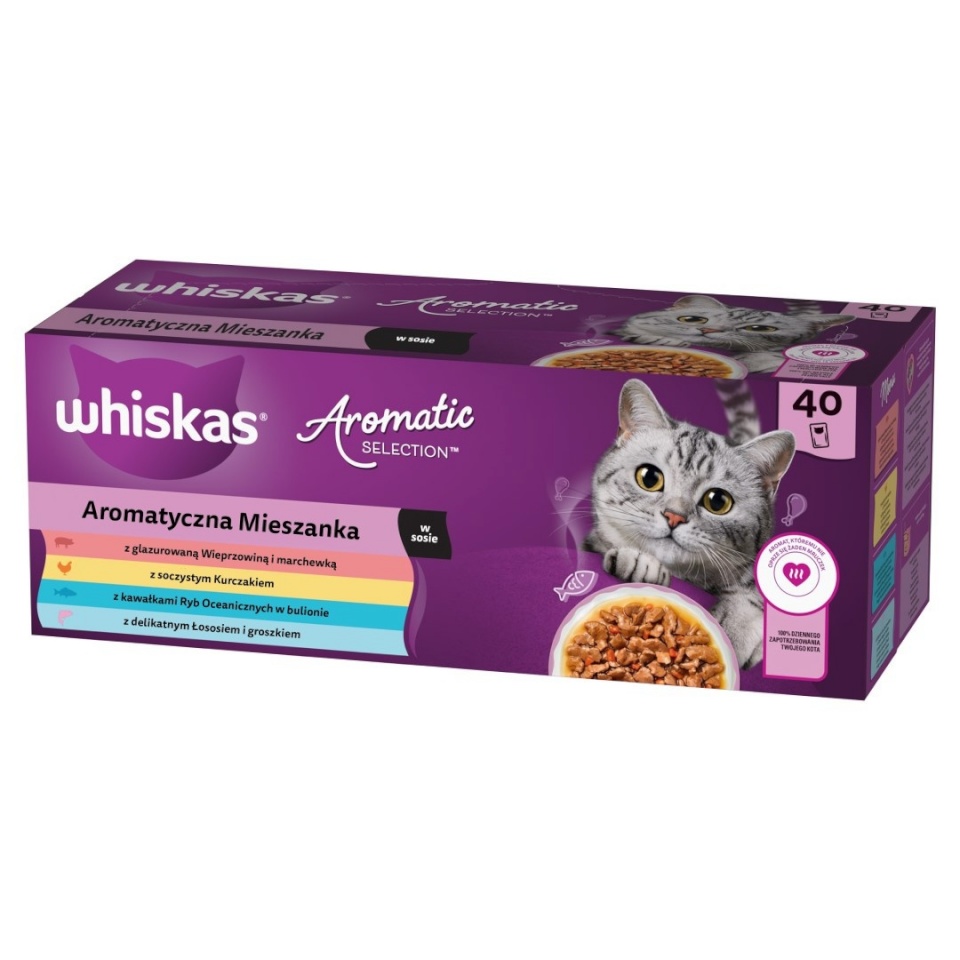 Whiskas kassitoit Cat Food in Sauce, Different Flavors, 40x85g