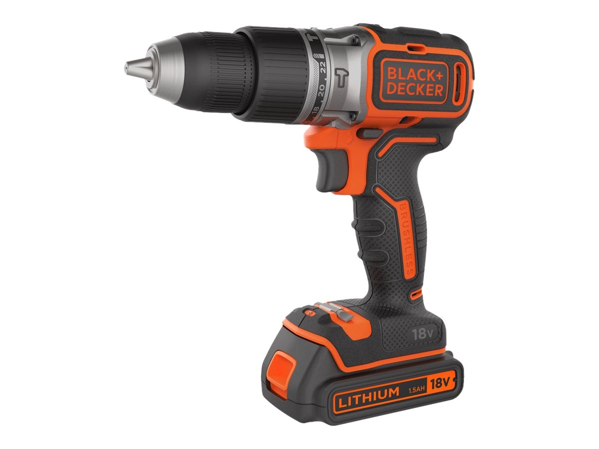 BLACK & DECKER akutrell must&Decker Hammer Drill BL188K-QW 18V BL 1Batt 400mA Kitbox | must & DECKER