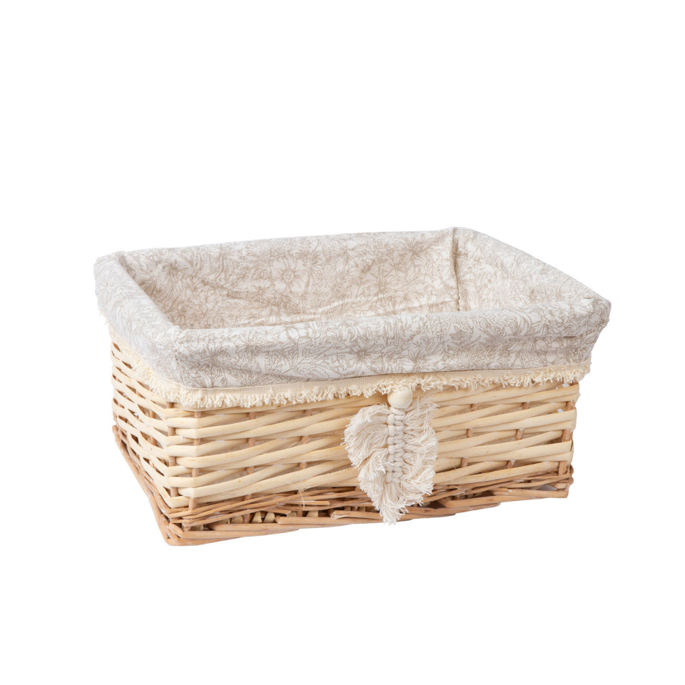 H4Y korv Willi Tassel, 34x25x15cm, beež/pruun