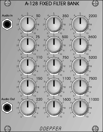 Doepfer A-128 VC fikseeritud filtripanga Eurorack moodul