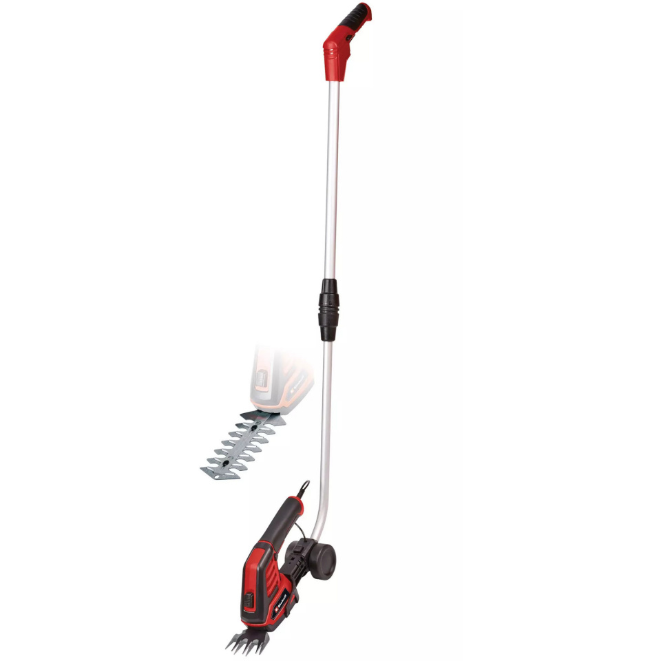Einhell murukäärid GC-CG 3,6/70 Battery Grass Shears 2,0Ah with Telescopic Extension, must/punane