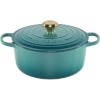Le Creuset malmpott Signature Round Roasting Pan, 26cm, Blue Riviera, sinine
