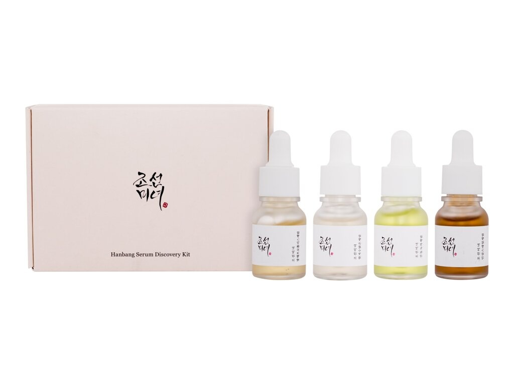 Beauty of Joseon komplekt Hanbang Serum Ginseng Snail Mucin Revive Serum 10ml + Glow Deep Serum Rice Alpha-Arbutin 10ml + Glow Serum Propolis Niacinamide 10ml + Calming Serum Green Tea Panthenol 10ml, naistele