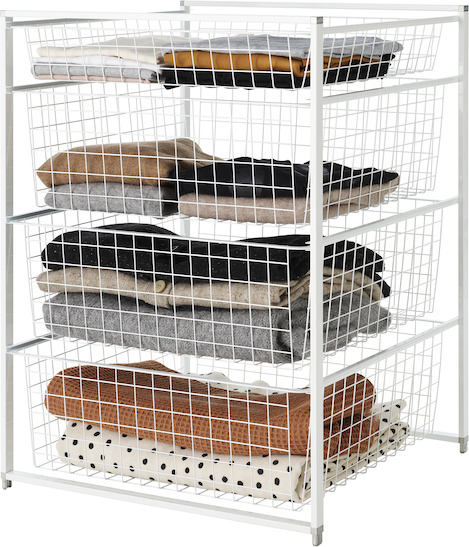 Elfa riiul korvidega Basket Package Yarn, 74/55, valge