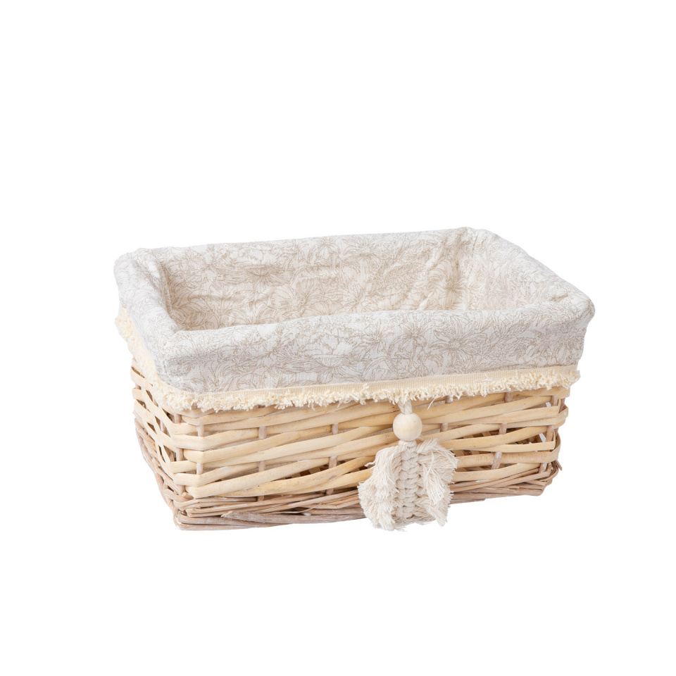 H4Y korv Willi Tassel, 28x19x13cm, beež/pruun