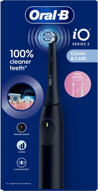 Braun elektriline hambahari Oral-B iOS2.1D9.0 Night Black, must