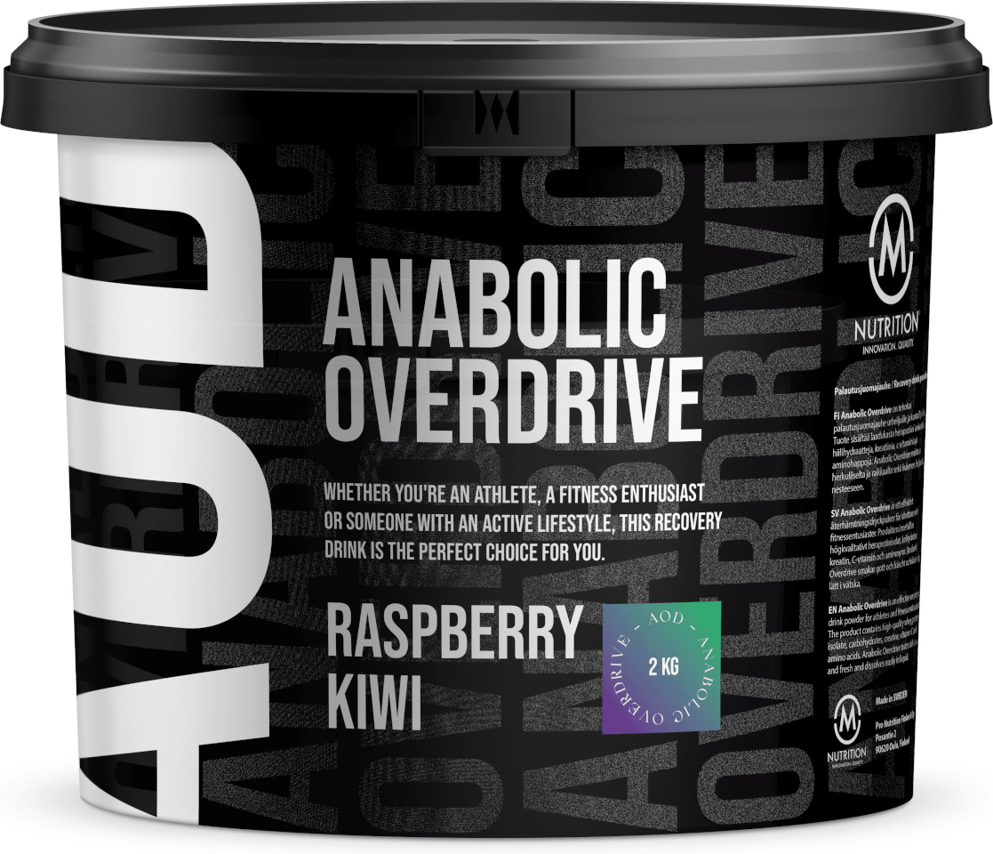 M-Nutrition toidulisand Anabolic Overdrive Recovery Drink Powder, Raspberry-Kiwi, 2kg