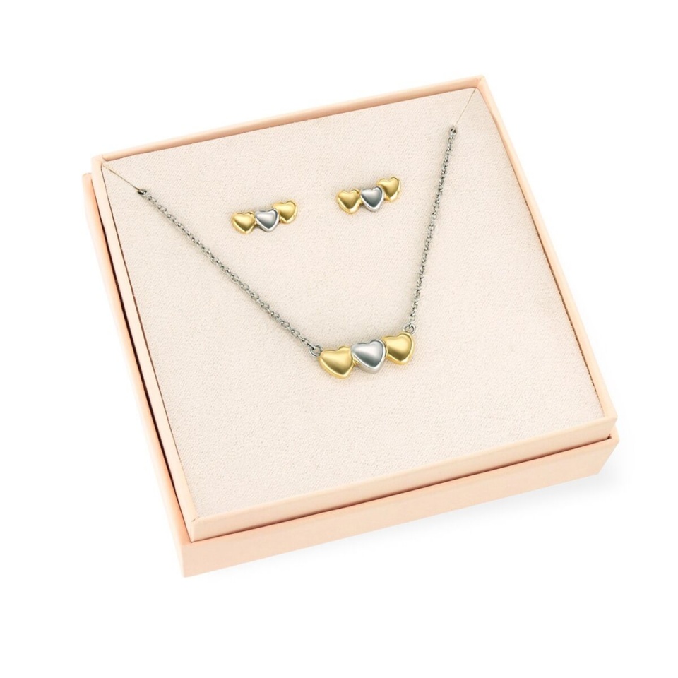 Naiste Kaelakee ja Kõrvarõngaste Komplekt One Jewels OJSET10SG Mitmevärviline