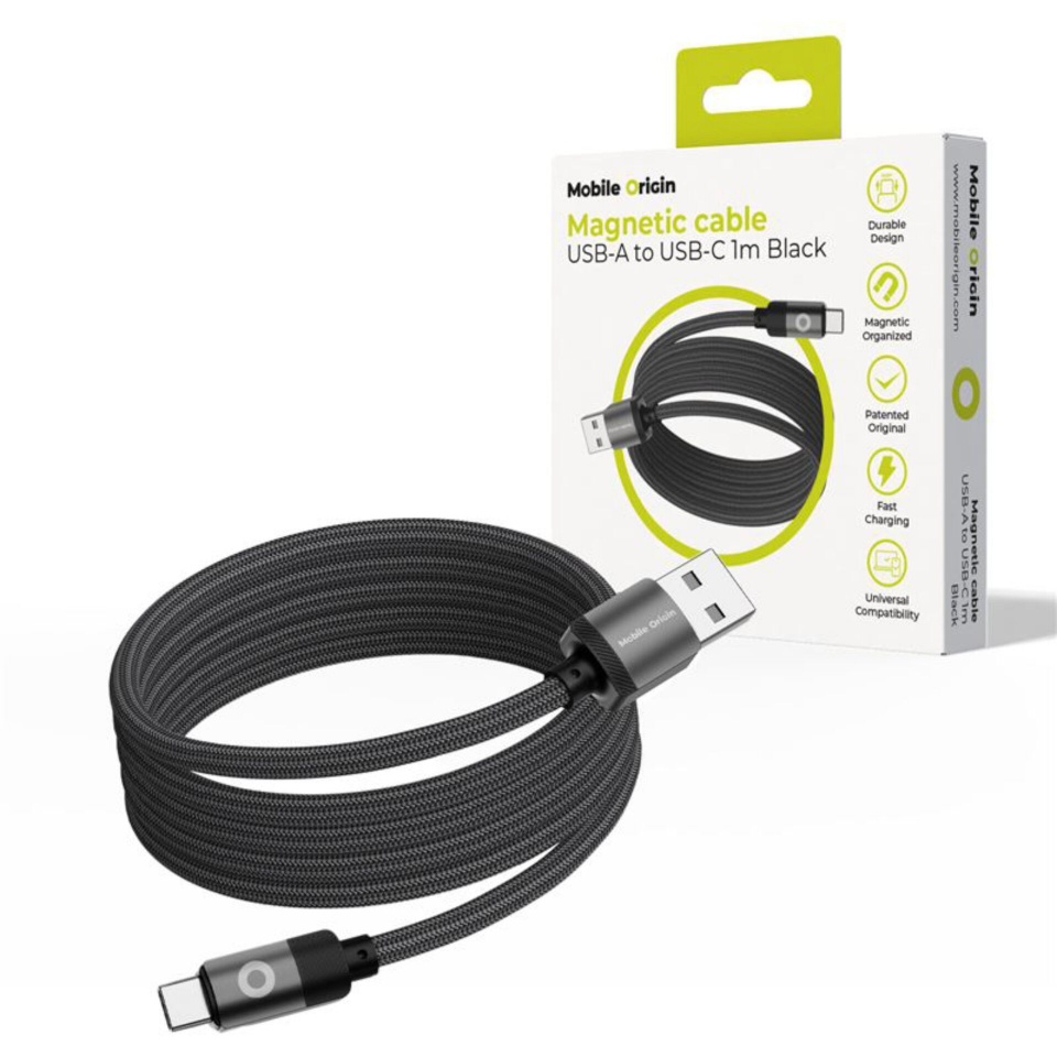 Mobile Origin laadimiskaabel Magnetic cable USB-A to USB-C must 1m