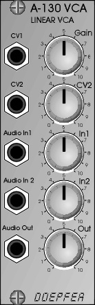 Doepfer A-130 pingega juhitav võimendi Eurorack moodul