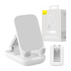 Baseus telefonihoidja Seashell Series Folding Phone Stand, valge