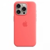 Apple kaitsekest Silicone Case with MagSafe for iPhone 15 Pro Guava, roosa