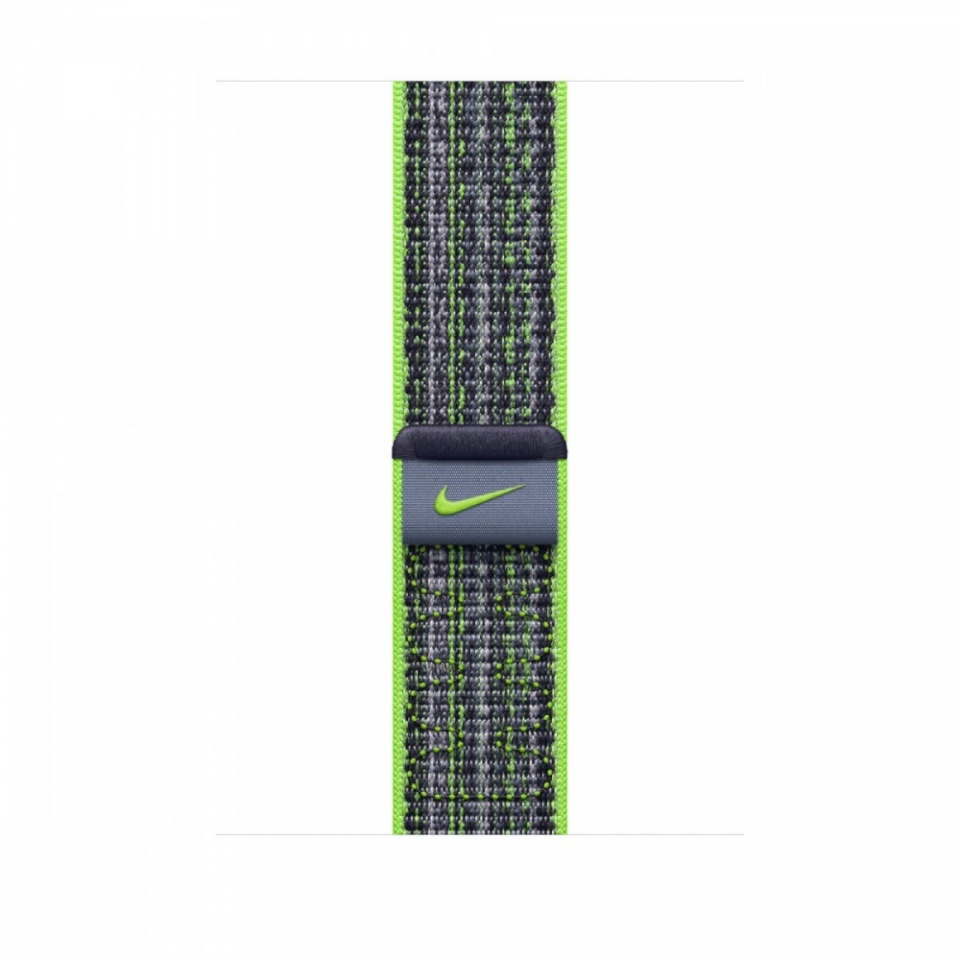 Apple kellarihm Watch 45mm Bright Green/Blue Nike Sport Loop, roheline/sinine