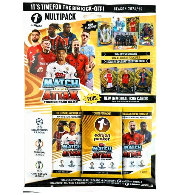 Topps jalkakaardid Match Attax 2024/25 - 1st Edition Multipack