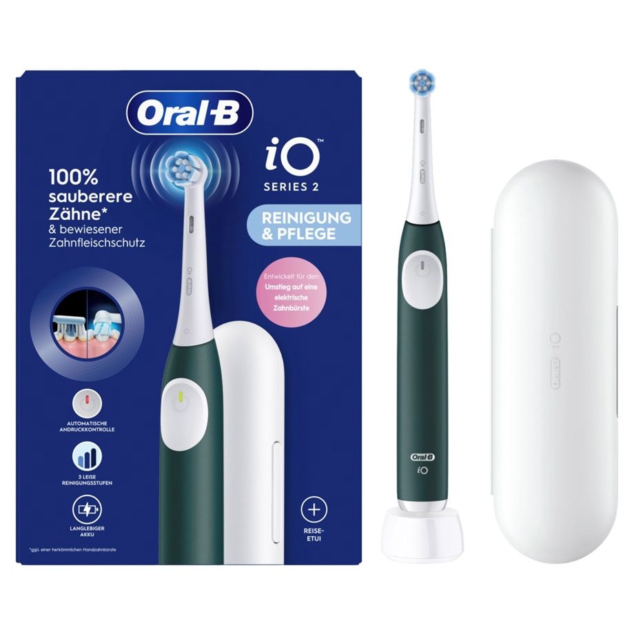 Braun elektriline hambahari Oral-B iO Series 2 Forest Green with Travel Case, roheline