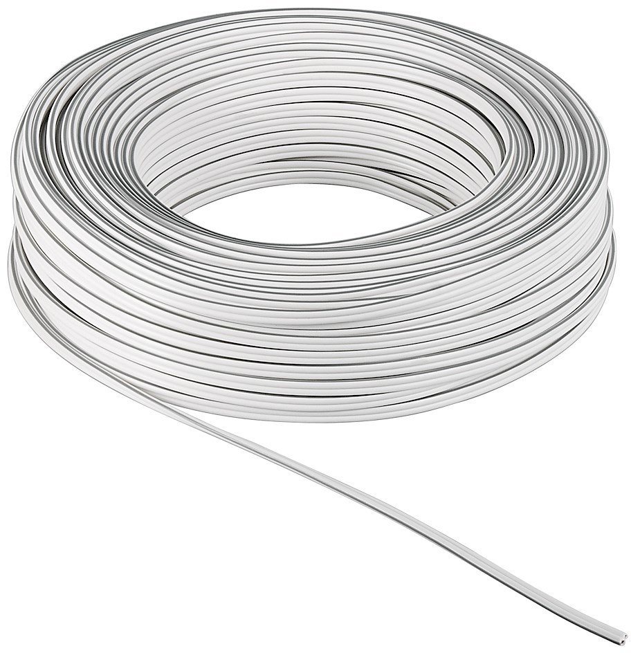 Goobay helikaabel rullis, 2 x 2,5 mm, 25 m, valge