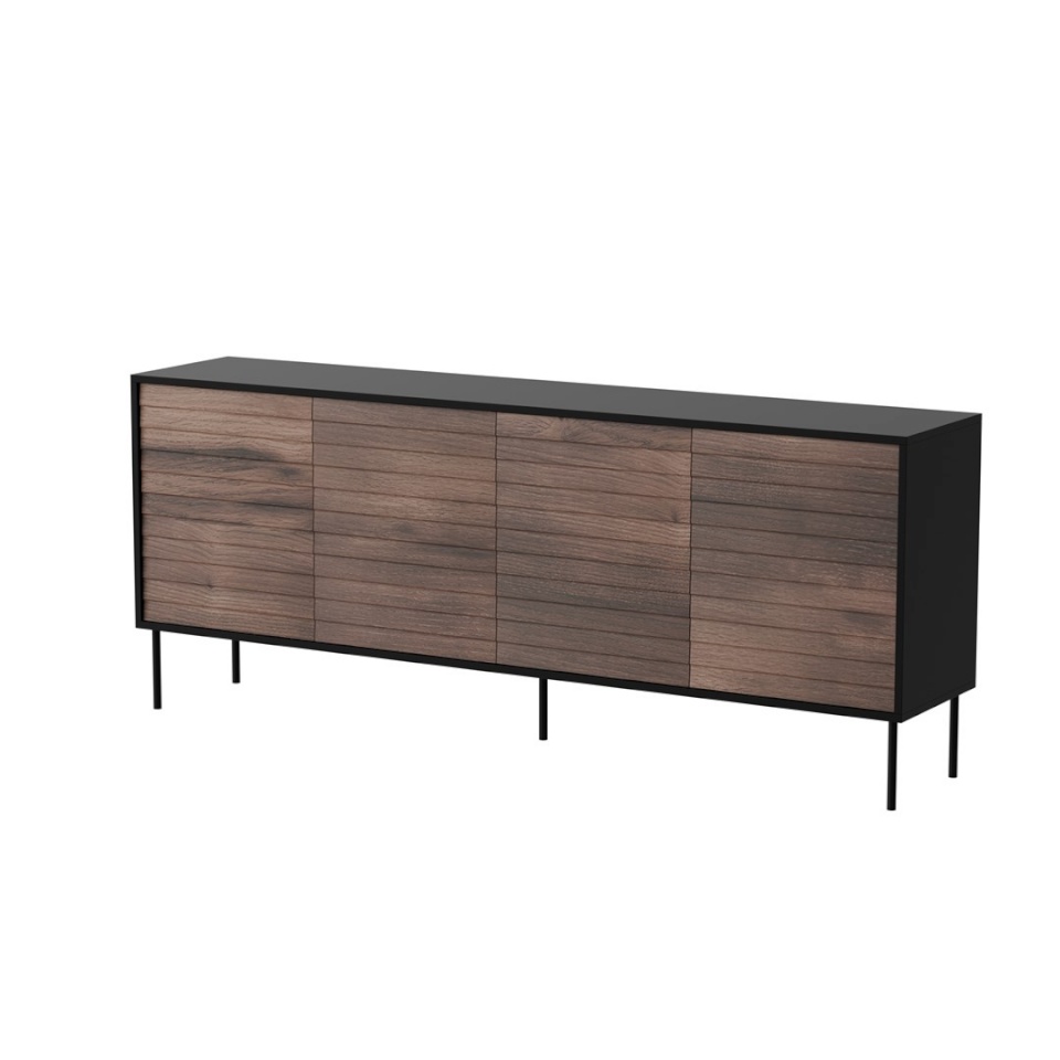Cama Meble puhvetkapp 4D CORTINA chest of drawers 200x40x81 must/walnut