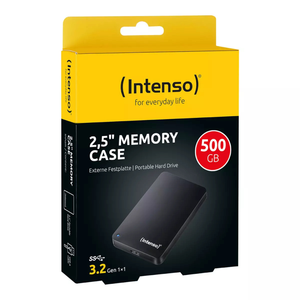 Intenso kõvaketas MemoryCase 2.5" 500GB USB 3.0 must