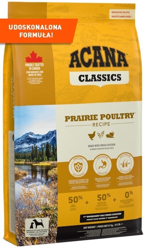 Acana kuivtoit koerale Classics Prairie Poultry, 9,7kg