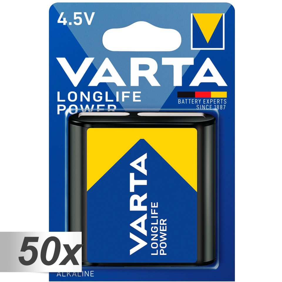 Varta patarei 50x1 Longlife Power 3 LR 12 4,5V-Block VPE Masterkarton