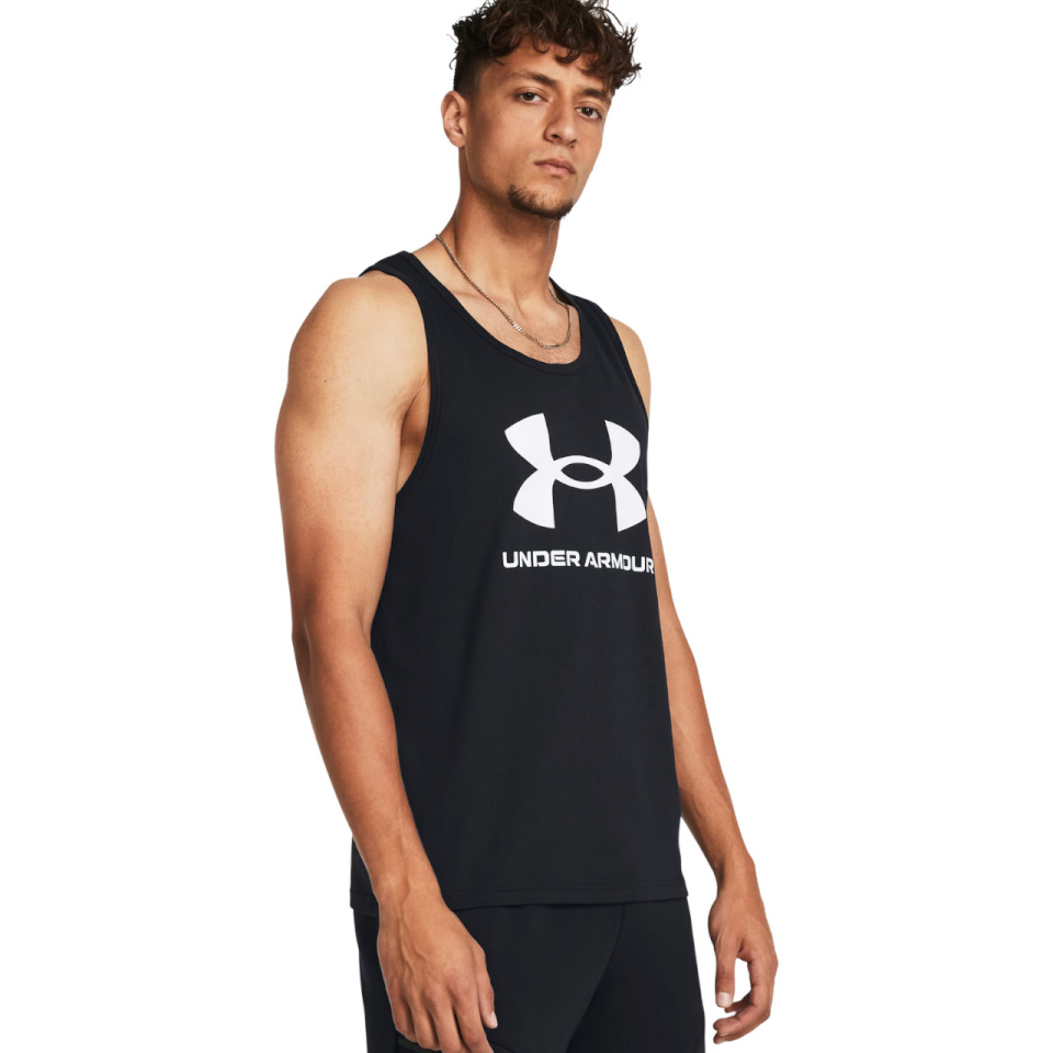 Under Armour T-särk meestele Sportstyle Logo Tank must 1382883 001 suurus S